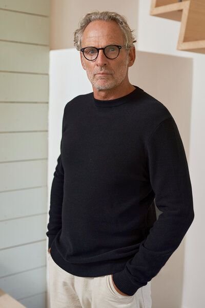 About Companions Klassischer Crewneck-Strickpullover MORTEN aus Bio-Baumwollgarn