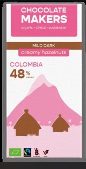 El Puente Zartbitterschokolade 48% mit Haselnusscreme