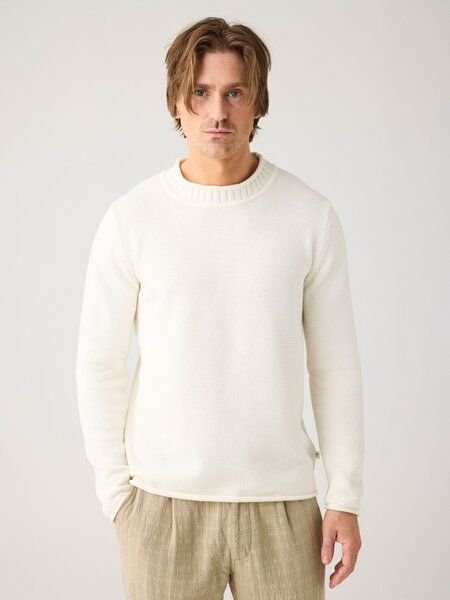 KnowledgeCotton Apparel Leichter Pullover mit Rundhalsausschnitt aus Bio-Baumwolle