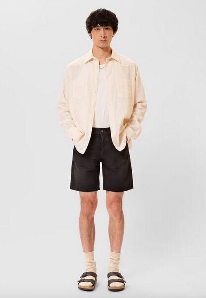 Nudie Jeans Ryan Cuban Shirt ecru - aus Bio-Baumwolle