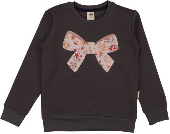 Kleinkinder Sweatshirt Anthrazit aus Baumwolle mit Elasthan – kuschelweicher Walkiddy Pullover für Alltag, Kita, Freizei...