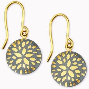 lille mus Porzellan-Ohrhänger BLUMENSTERN Porzellanschmuck