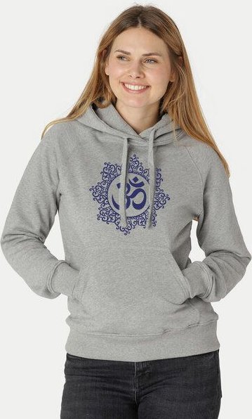 Peaces.bio - handbedruckte Biomode Bio-Damen-Kapuzensweater "Classic-Om"