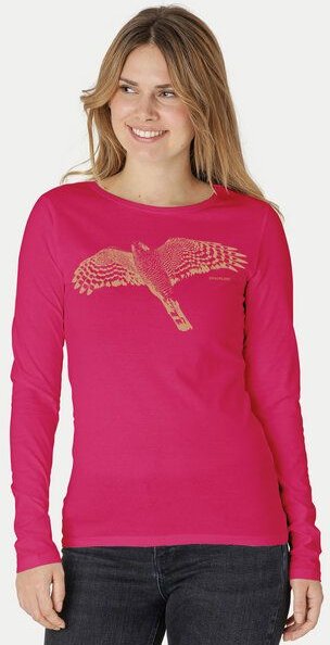 Peaces.bio - handbedruckte Biomode Bio-Damen-Langarmshirt Sperber