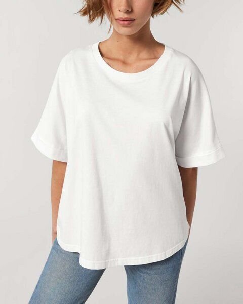 YTWOO Vintage Damen T-Shirt aus Bio Baumwolle, Oversize