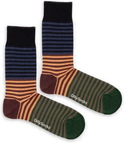 DillySocks Socken Earthy Stripes aus Biobaumwoll-Mix