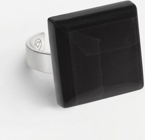 ALEXASCHA Geometrischer Statement Ring aus Glas | PUREFORM