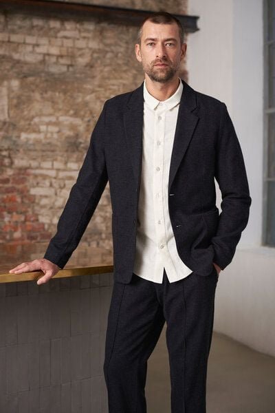 About Companions Entspannter Blazer ENVER aus bio-zertifiziertem Baumwollflanell