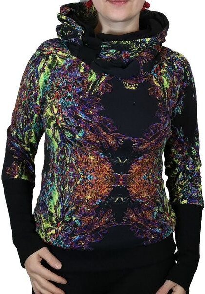 liebewicht KapOn "Neon Favours" Kleid oder Pullover Jersey Print schwarz/bunt