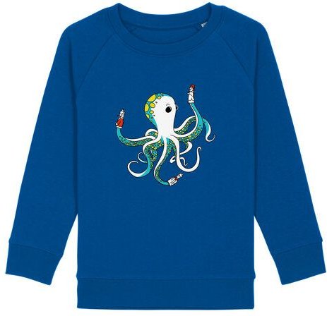 Spangeltangel Kinder-Sweatshirt "Oktopus", bedruckt,