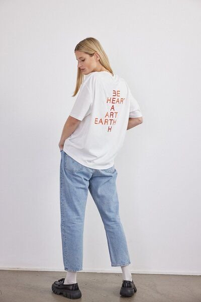 BEARTH T-Shirt Unisex Puzzle Grid Print Bio-Baumwolle