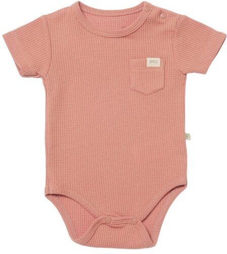 Biorganic Waffle Smile Baby Kurzarmbody