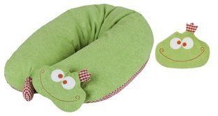 Thumbnail - Efie Stillkissen Set Frosch gefüllt mit Dinkelspelzen + Wärmekissen