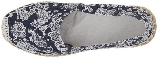 Japanwelt Espadrilles Paisley Muster Espadrilles Classic Canvas Damen und Herren Blau Weiß