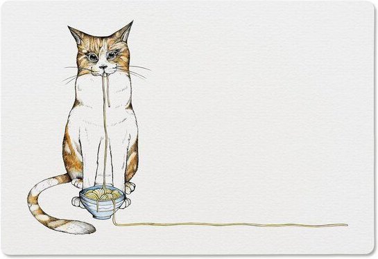 LIGARTI Holzbrettchen - Ramenkatze