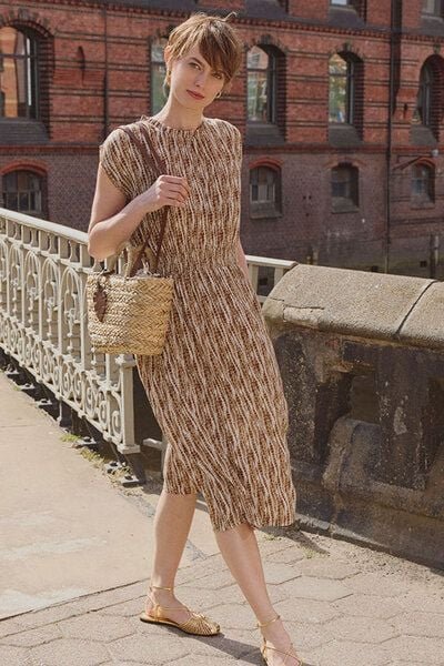 TRANQUILLO Kleid Mariaa aus EcoVero Crinkle Viskose (1140007)