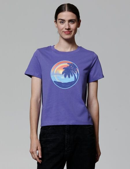 Thumbnail - watapparel T-Shirt Frauen Sunset Rainbow