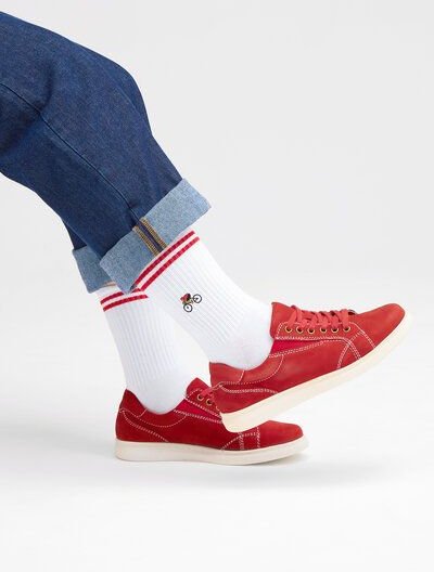 Natural Vibes Fahrrad Socken Bio GOTS | Tennissocken | Crew Socken| Herren Damen Socken