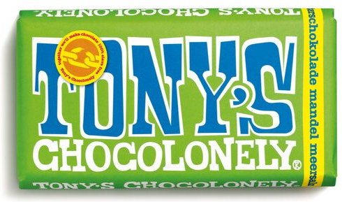 Tony´s Chocolonely Zartbitterschokolade mit Mandel und Meersalz - 180 Gramm