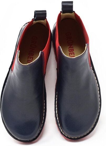 Grünbein Shoes Chelsea Boots Susanne Naturform blau