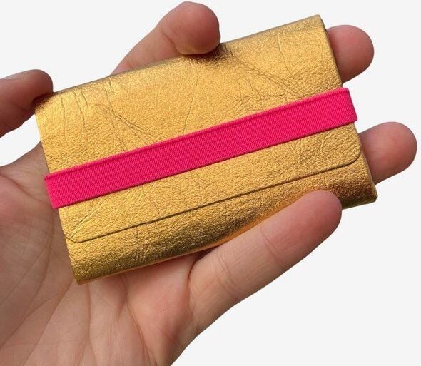 ANDERS & KOMISCH Kartenetui mit Münzfach - Reise Geldbeutel - A&K TINY Gold