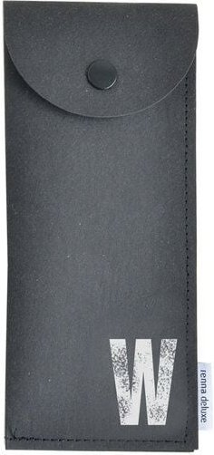 renna deluxe Stifteetui mit Monogramm, vegan, Federmäppchen, schwarz, braun, grau