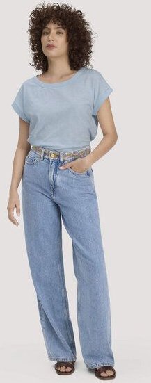 hessnatur Jeans ALVA Wide Leg Embroidery aus Bio-Baumwolle mit TENCEL Lyocell