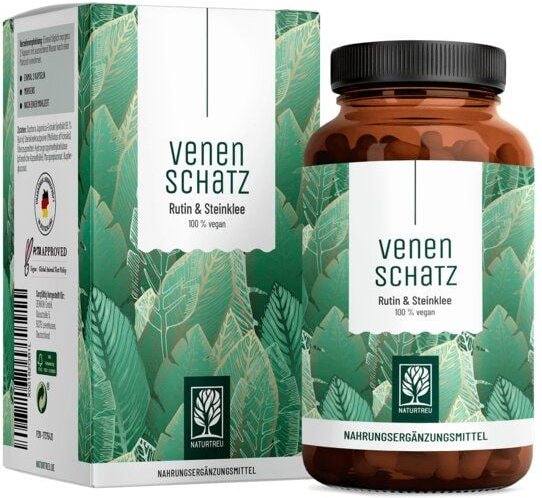 Rutin Steinklee Supplement 120 vegane Kapseln Venenschatz Naturtreu®