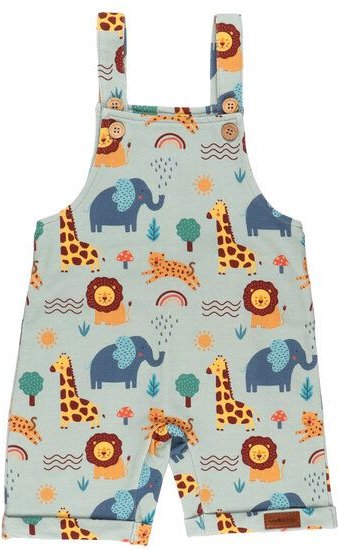 Öko Mini Safari Romper Grün – GOTS-zertifizierter, Bio-Baumwolle Baby-Strampler – Walkiddy