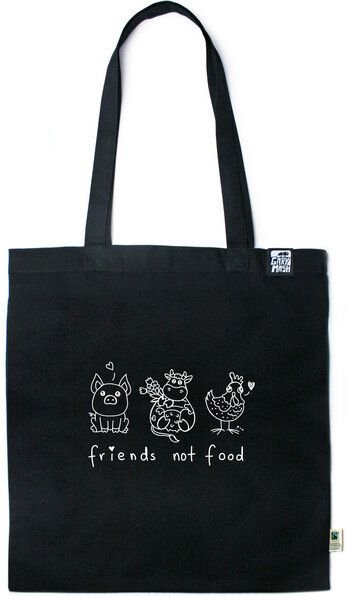 GARY MASH Baumwolltasche mit Veggie Vegan Spruch aus Biobaumwolle