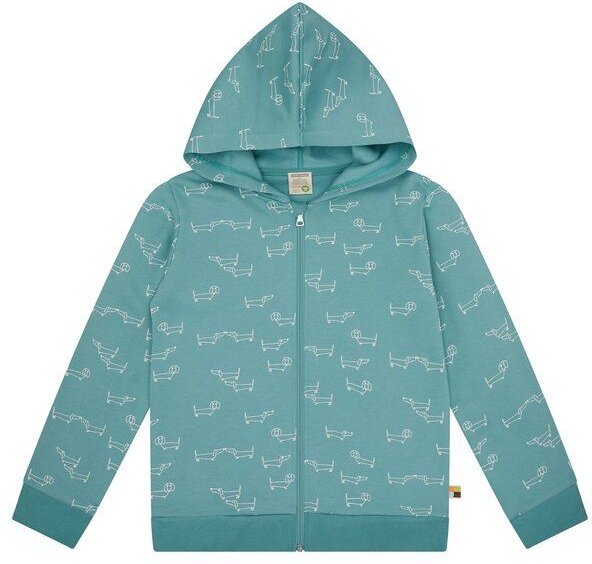 loud + proud Kinder Sweatjacke mit Kapuze, GOTS-zertifiziert