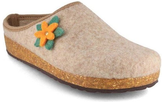 Tuffeln Vegane Damen Hausschuhe Filzclogs Blumig