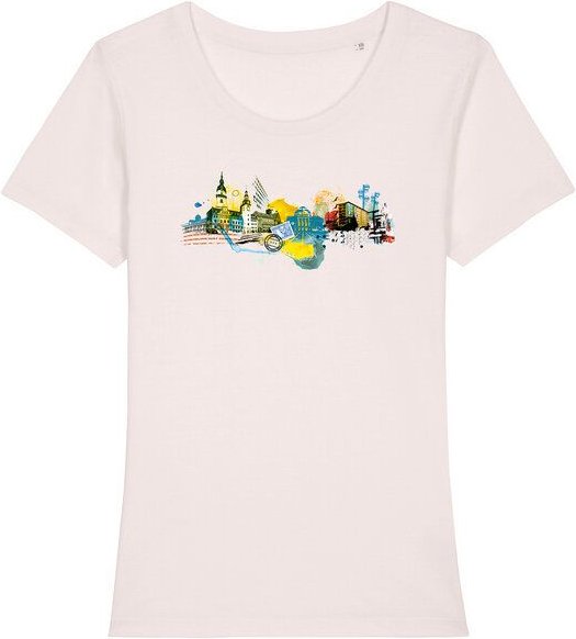 Spangeltangel Damen T-Shirt „Chemnitz“, für Frauen, Stadt, bedruckt, Biobaumwolle