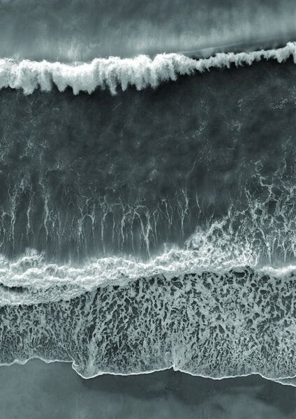 Photocircle Poster / Leinwandbild - Black and White Beach