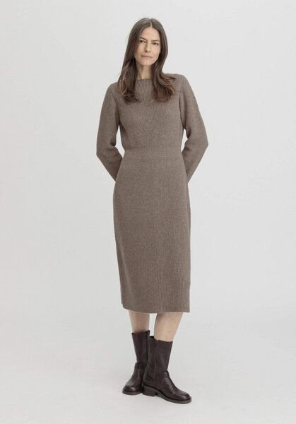 hessnatur Strickkleid Midi Regular aus reiner Bio-Baumwolle und Schurwolle