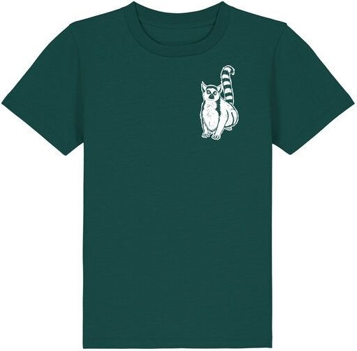 Spangeltangel Kinder-T-Shirt "Lemuren", Biobaumwolle, Affe, Kurzarm