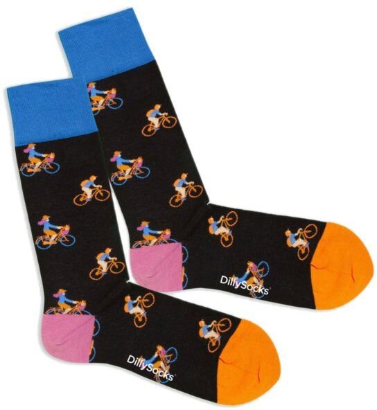 DillySocks Socken Bikes at Night aus Biobaumwoll-Mix