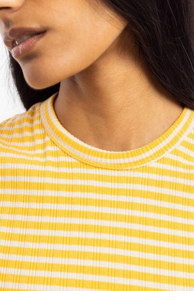 Rotholz Geripptes Singlet aus Bio Baumwolle