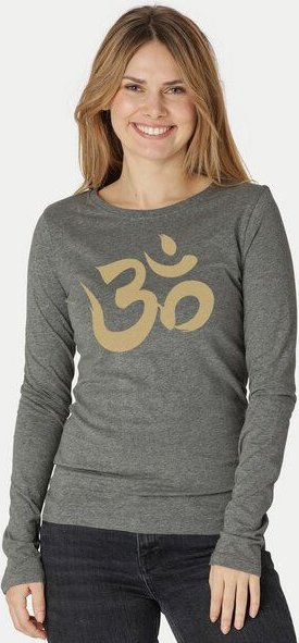 Peaces.bio - handbedruckte Biomode Bio-Damen-Langarmshirt "OM"