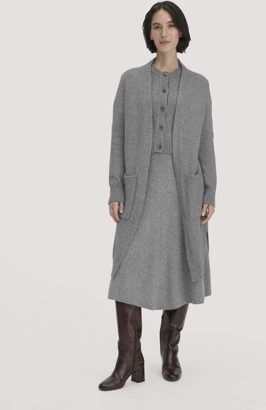 hessnatur Strick Jacke Relaxed aus Bio-Schurwolle mit Bio-Baumwolle