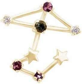 Thumbnail - Eppi Goldener Ohrring mit Sternzeichen Sagittarius