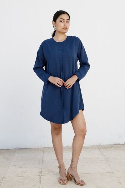 Studio Hertzberg OVERSIZE HEMDBLUSENKLEID "FII-NE" AUS TENCEL