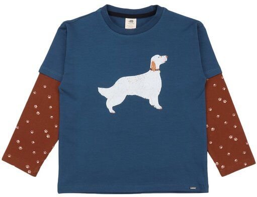 Walkiddy Bio-Baumwolle Various Dogs-Shirt Blau - Kinderfreundliches & Nachhaltiges Design – GOTS zertifiziert