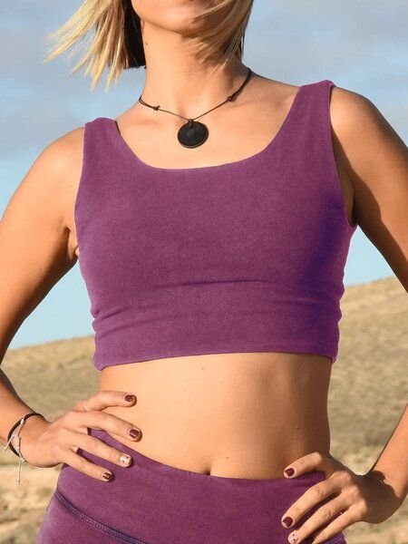 nice to meet me Reversible Crop Tank . Biobaumwolle