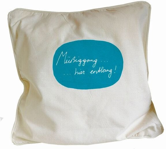 Cherry Bomb Bio Kissenbezug, 45x45 cm, Müßiggang, Siebdruck handbedruckt