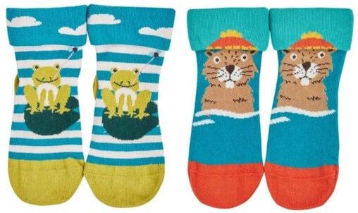 Frugi Lustige Kindersocken im 2er-Pack aus Biobaumwolle