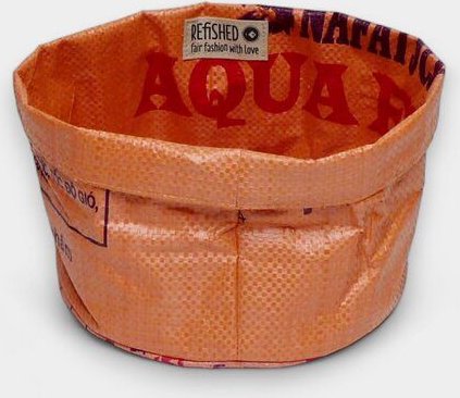 REFISHED fair fashion Aufbewahrung 'BASKET' - upcycelte Zement- und Fischfuttersäcke