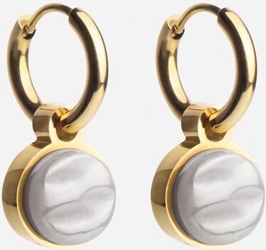 ALEXASCHA Gold Creolen mit Anhänger | Mix & Match