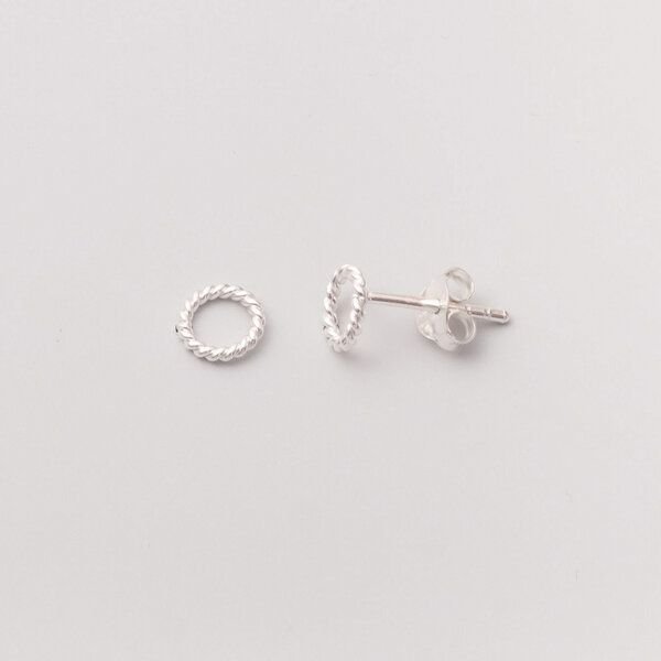 fejn jewelry Ohrstecker 'twisted circle' im kreisrundem Design