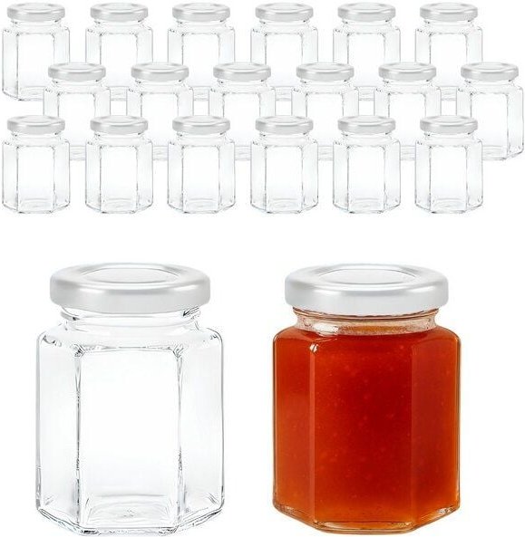 Thumbnail - mikken 20 kleine Marmeladengläser 110 ml kleine Einmachgläser mit Schraubdeckel